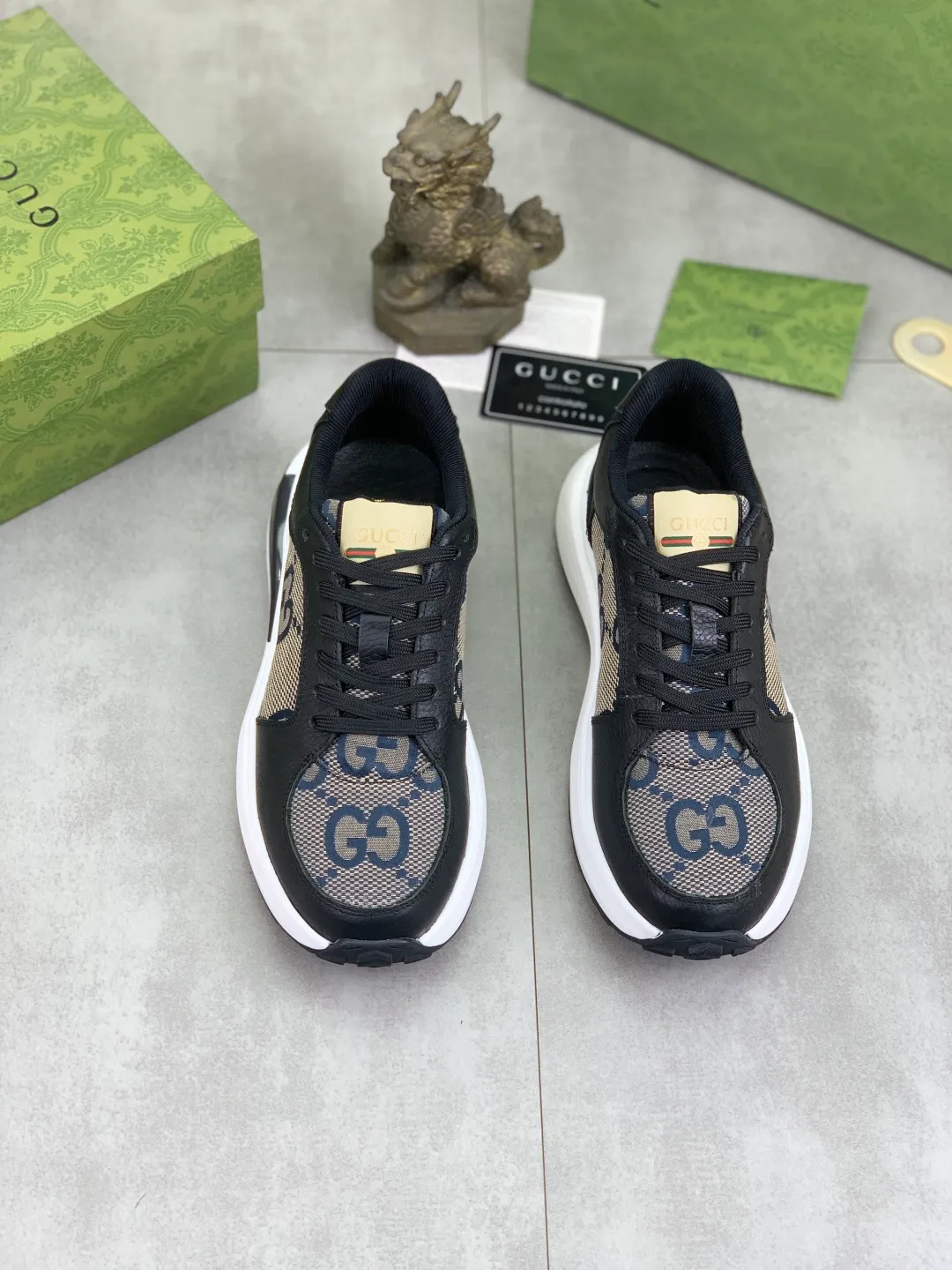 Men's shoes 💰P460💰【New model】🆘 The latest model from Gucci official website🎁Classic casual and fashionable men's shoes👟Best model💥The style is simple and elegant, exclusive for trendy men. Unique official website latest brand elements👑Gucci original decoration, fashionable and generous, the fabric is made of original soft calfskin➕Comfortable soft pigskin lining ✅Wear-resistant rubber outsole specified on the official website_Full of elasticity, the classic model taken at the counter 🎬Color: 3️⃣colors available😍Number of codes: 38-44 (45 46 customized)